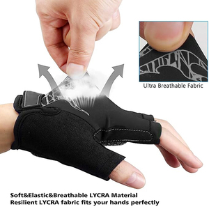 Gants de cyclisme pour hommes et femmes avec coussinet en gel absorbant les chocs de 5 mm, antidérapants, demi-doigts, pour VTT et vélo - Product Image 5