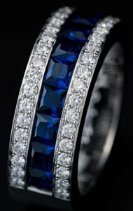 Anillo de Boda con Diamante Cultivado en Laboratorio, Corte Brillante-Princesa, Oro Blanco de 10K, Chapado en Rodio, Anillo de Lujo Moderno para Mujer - Product Image 2