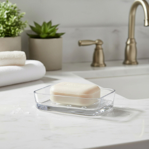 [Holar] Taiwan Made Classic Design Rectangle <b>Soap</b> Dish Clear Acrylic Plastic Minimalist <b>Soap</b> <b>Holders</b> for Bathroom - Product Image 4
