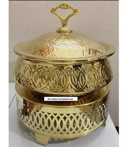 Recipiente para Buffet de Diseño Moderno, Usado, de Acero Inoxidable con Recubrimiento PVD Dorado, Redondo, de Alta Calidad - Product Image 6