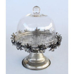 Soportes metálicos para pasteles de aspecto elegante con cubierta de cristal, soporte redondo de la mejor calidad para exhibir postres, suministros para pasteles de cumpleaños, bodas y el hogar. - Product Image 4