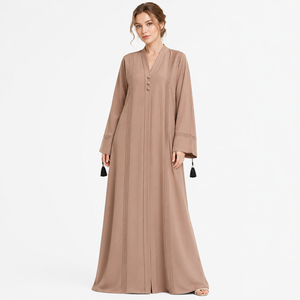 Abaya Abierta de Lujo Estilo Dubái para Mujer – Elegante Vestido Maxi Musulmán de Alta Calidad – Abaya de Dubái – Fabricante de Ropa Islámica Premium - Product Image 4