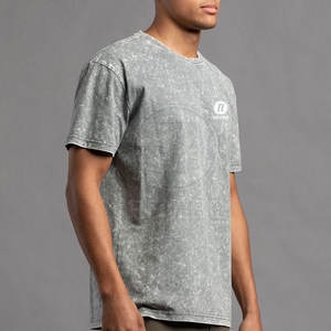 Camiseta con Lavado Ácido de Color Personalizado, Precio al por Mayor, Impresión de Logotipo, Camiseta con Lavado Ácido de Alta Calidad - Product Image 3