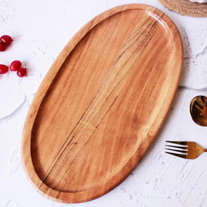 Plateau décoratif et plateau en bois d'acacia durable de qualité supérieure robuste pour la cuisine et la salle à manger servant des collations bonbons Desserts et aliments - Product Image 5