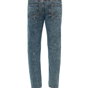 กางเกงยีนส์ทรงตรงผู้ชายขายส่ง ผ้าเดนิมยืดหยุ่น ระบายอากาศได้ดี กางเกงยีนส์ทรงตรงเอวกลาง ขากว้าง สไตล์วินเทจ - Product Image 2