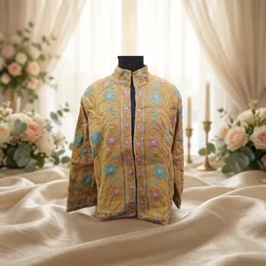 เสื้อแจ็คเก็ตผ้าฝ้ายปักลายดอกไม้ TNT สำหรับผู้หญิง เสื้อแจ็คเก็ตเปิดด้านหน้าสไตล์ชาติพันธุ์ เสื้อคลุมซ้อนทับทันสมัย ชุดลำลองและชุดสำหรับงานเทศกาล - Product Image 2