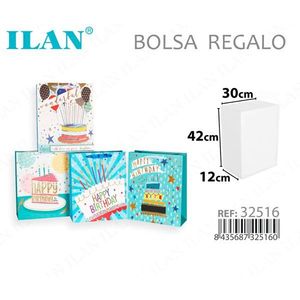 Borsa Regalo Ilan 30x42x12 Cm Decorazioni per Feste di Compleanno - Product Image 1