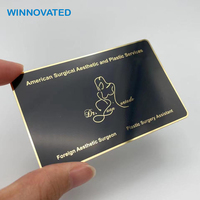 Carte vierge en acier inoxydable noir électroplaqué de 0,8 mm pour gravure d'invitations professionnelles ou de cartes de membre