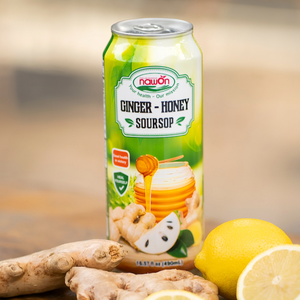 Jus de gingembre sain avec miel et citron, boissons en conserve de 500 ml, ingrédients naturels, jus de fruits et légumes du Vietnam - Product Image 2
