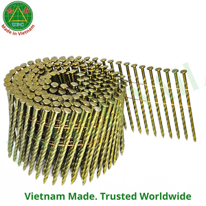 2-1/2 Inch <b>Screw</b> Shank with Checkered Head Type Coil Nail for Pallet Manufacturing from Vietnam | clavo en rollo - Product Image 3
