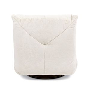 Poltrona Reclinabile Manuale Girevole Rearden 35.5'' in Finta Pelliccia Corta Bianco Perla per Sale Giochi - Product Image 5