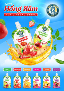 VINUT TRUST <b>Red</b> Ginseng Drink Lychee Flavor 150ml Sachet Packaged Juice - Product Image 5