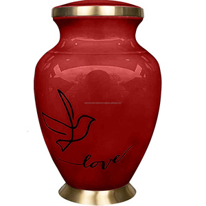 Urnas de cremación grabadas con corazón de diseño único sólido para suministros funerarios de cenizas - Product Image 6