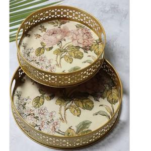 Plateau de service en rotin de forme arrondie, fait main, pour la restauration rapide, la maison, la cuisine et autres événements - Product Image 4