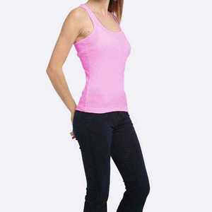 LEAFITS Hot Selling Custom Logo Front Women's Woven Tank <b>Top</b> Breathable Quick Dry High Quality Summer Casual 100% Cotton V-neck - Product Image 6