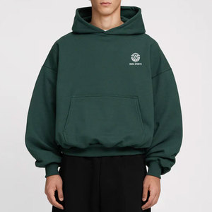 บริการ OEM ขายส่ง เสื้อฮู้ดดี้ทรงบ็อกซี่ผู้ชาย ดีไซน์พื้นฐานที่ดีที่สุด น้ำหนักเบา ระบายอากาศได้ดี แห้งเร็ว เสื้อฮู้ดดี้ทรงบ็อกซี่ผู้ชาย - Product Image 1