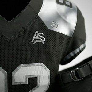 Premium Custom American Football Uniform Set – Matte Black Breathable Mesh Jersey & Integrated <b>Padded</b> Pants OEM - Product Image 6