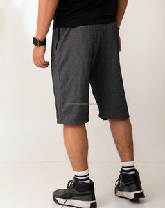 Short en satin de coton/polyester High Street pour homme Nouveau short en jersey facile à porter pour homme avec motif uni - Product Image 6