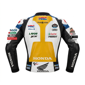 เสื้อแจ็คเก็ตมอเตอร์ไซค์หนังจิงโจ้แบบสั่งทำพิเศษ Alex Marquez Zonda MotoCP สำหรับแข่งรถ/เสื้อแจ็คเก็ตสำหรับสนามแข่ง CE - Product Image 2