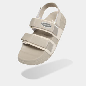 Sandals All-Season Casual Daily Wear with Lightweight Design Unisex Beige Nylon Material Cross-Strap Platform Comfortable - Product Image 2