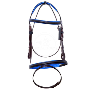 Bridon d'équitation en cuir artisanal de style anglais avec sangles réglables pour un contrôle sécurisé, taille 2x3x2m pour l'équitation - Product Image 1