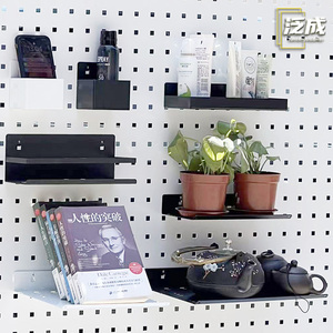 <b>Wall</b> Storage Pegboard Shelving Rack With <b>Hooks</b> For Home Organization And Display - Product Image 5