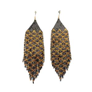 Pendientes de Diseño Nuevo, Pendientes de Moda con Cuentas de Arroz Hechas a Mano, Pendientes con Borlas de Cuentas para Mujer - Product Image 3