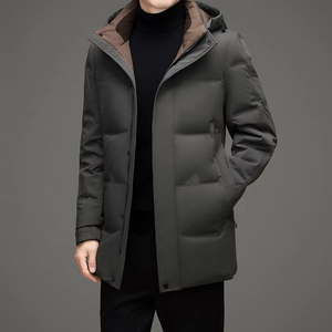 Men Custom <b>Thin</b> Embroidery Front <b>Puffer</b> <b>Jacket</b> Casual Outdoor Winter Coat Wholesale Factory Supply - Product Image 1
