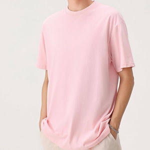 เสื้อยืดผู้ชายสไตล์ใหม่หลายสีสีดำไหล่ตกเนื้อผ้าระบายอากาศดีที่สุดชุดเสื้อยืดสำหรับผู้ใหญ่ผ้าไม่หดตัว - Product Image 3