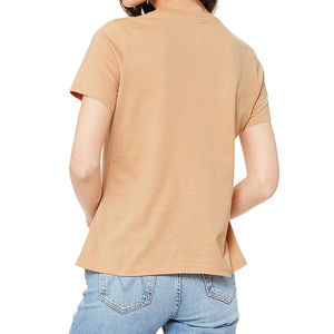 T-shirt pour femme de qualité supérieure, 100% coton, coupe classique, col rond, respirant, léger, manches courtes, écologique - Product Image 5