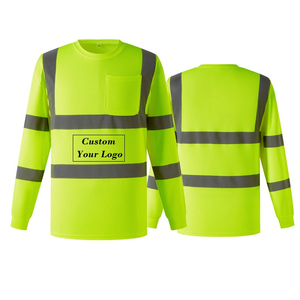Camisa de Uniforme de Seguridad de Alta Visibilidad con Cinta Reflectante para Actividades de Trabajo al Aire Libre - Product Image 1