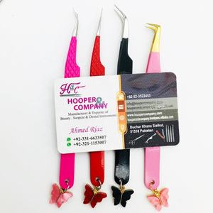 Pince à cils papillon rose personnalisée nouveauté choix chauds durable meilleures offres pince à épiler pour extension de cils pince à épiler vison - Product Image 4