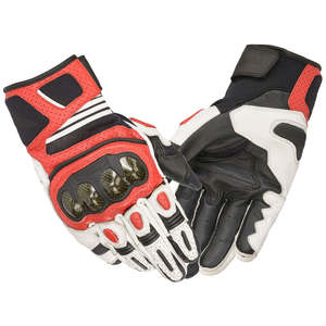 Gants de moto en cuir pour course, avec protection carbone, respirants, antidérapants, sangle de poignet, compatibles écran tactile, OEM ODM, vente en gros, direct usine - Product Image 1