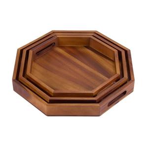 Plateau de service de luxe de qualité supérieure pour la décoration de la maison, matériaux naturels, plateau en bois écologique - Product Image 1