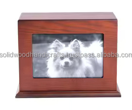 Boîte d'urne en bois de vente chaude pour les cendres d'animal familier Urnes de crémation en bois pour les cendres de chat et de chien Urnes en palissandre à bas prix - Product Image 1