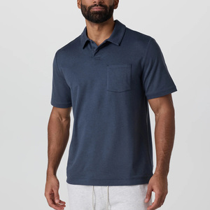 T-shirts de golf personnalisés pour hommes de haute qualité, manches courtes, polos de performance avec logo imprimé sur mesure - Product Image 1