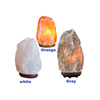 Lampe de sel, humidificateur d'air, lumières nocturnes à intensité variable, cristal de l'Himalaya sculpté à la main, décoration naturelle pour la maison, LED personnalisée, taille sur mesure