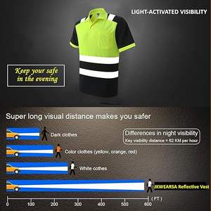Camiseta de Seguridad de Alta Calidad para Hombre, Camiseta Reflectante de Alta Visibilidad, Ropa de Trabajo de Secado Rápido, Transpirable y Suave - Product Image 2
