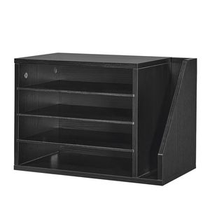 Organizzatore da Scrivania in Legno con 4 Ripiani Rimovibili per Ufficio - Product Image 1