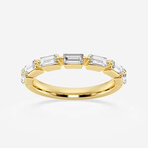 Diamond Eternity Band Ring Baguette Cut Channel Setting Classic Geometric Women's Jewelry - Product Image 1