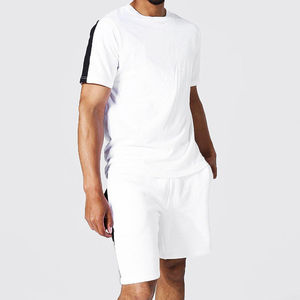 New OEM Gym Summer Breathable Sports Suit Loose Fitting T-Shirt Short Sleeved Cotton Casual Men's T Shirt Short <b>Set</b> - Product Image 1