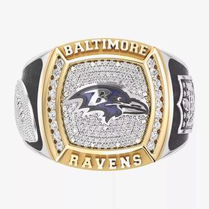 สร้อยคอโลหะผสม Baltimore Ravens Championship VVS สไตล์ฮิปฮอป ปรับแต่งได้เต็มที่ แฟชั่นผู้ชาย สองสี สร้อยคอแบบกำหนดเองสำหรับนักเรียนมัธยมปลาย - Product Image 1