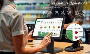 Caja Registradora Todo en Uno de 15.6 Pulgadas con Pantalla Táctil TFT LED, Sistema <span class=keywords><strong>TPV</strong></span> POS con Impresora y Escáner - Product Image 3