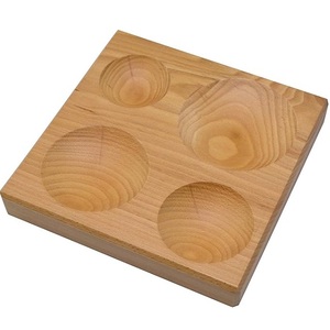 Bloc de façonnage solide en bois dur de grande taille avec 4 empreintes rondes, pour la fabrication de bijoux, façonnage et modelage de métaux sans rayures, pour bijoutiers - Product Image 3
