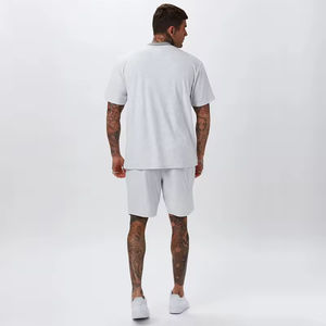 Ensemble décontracté d'été 2026 pour hommes : T-shirt respirant à manches courtes et short de plage 2 pièces en polyester/coton - Product Image 6