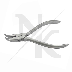 Bent Chain Nose Plier 115mm Smooth Jaw <b>Wire</b> Shaping <b>Tool</b> Matt Finish Joint Box Jewelry Wrapping Pliers for <b>Crimping</b> Circlip - Product Image 6