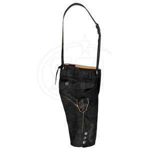 Pantalones Cortos de Lederhosen Duraderos para Hombre, Diseño Casual Sólido, Cierre con Botones, Tela Interior Suave y Ecológica, Ideales para Fiestas y Festivales - Product Image 2