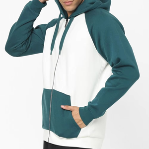 Nueva sudadera con capucha de moda para hombre, con cremallera y colores contrastantes, estilo casual urbano, de algodón suave, con cremallera completa, para invierno. - Product Image 3
