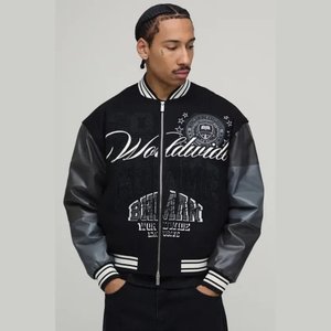 Outdoor <b>Light</b> Warm Custom Logo Canvas Black Patchwork Winter Bubble Puff Filled Cotton Puffer <b>Jackets</b> - Product Image 3