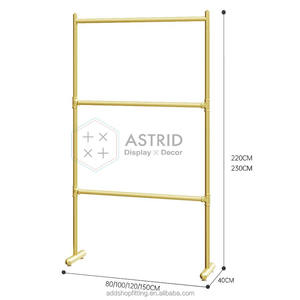 3ชั้นชั้นชั้นวางสแตนเลสสีเงินแบบเคลื่อนย้ายได้รางล้อบรรจุภัณฑ์แบบทันสมัยชั้นวางวิกผมสำหรับต่อผม - Product Image 3